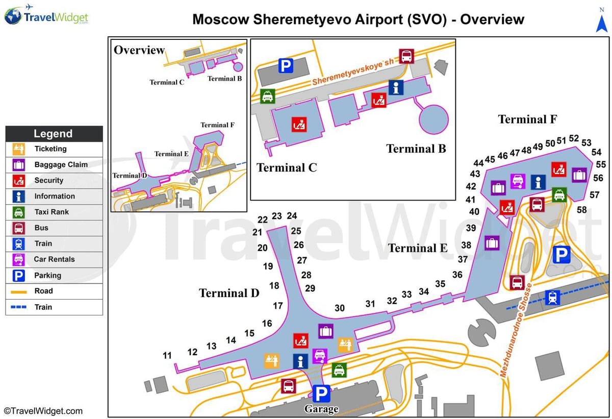 Moskova Şeremetyevo havaalanı Haritayı göster