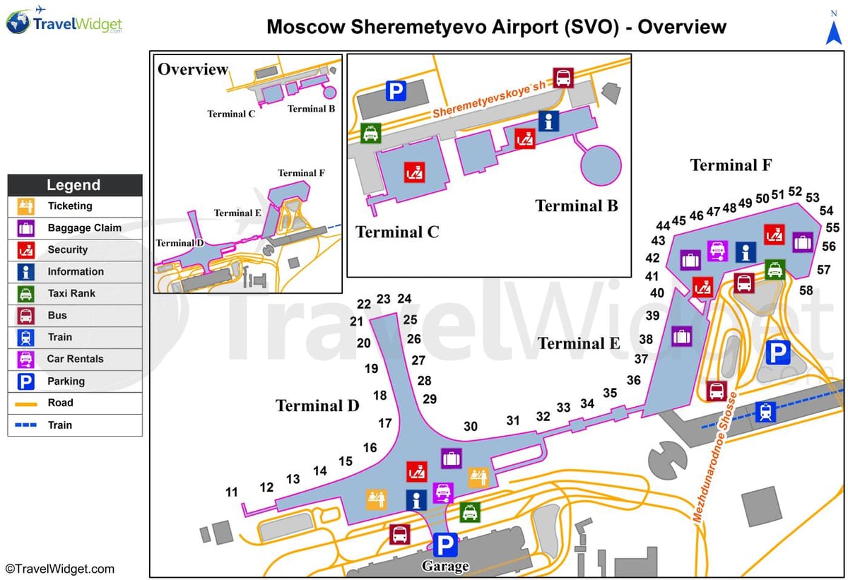 Terminalleri şeremetyevo göster