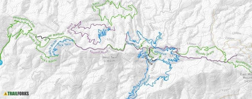 Moskova harita mountain trail