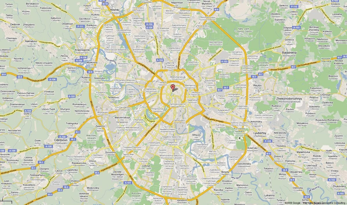 Moskva karayolu haritası