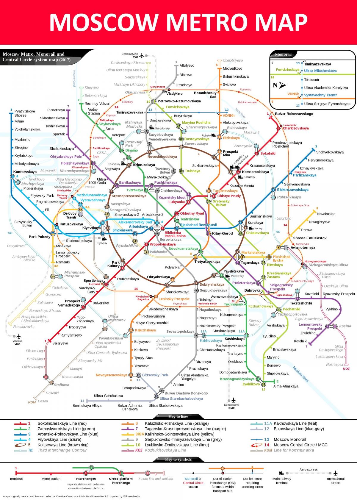 metro İstasyonu, Moskova haritası