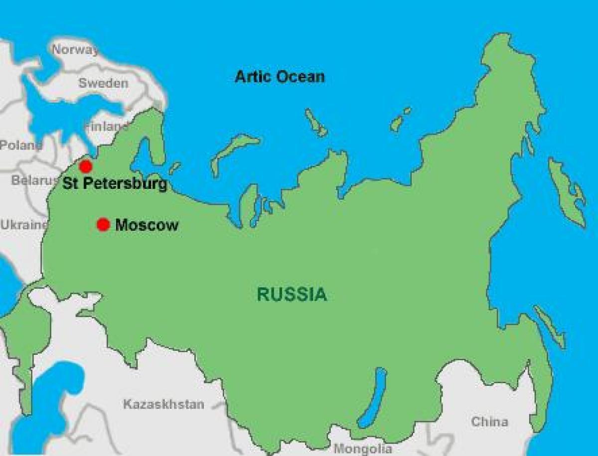 Moskova ve st Petersburg haritası
