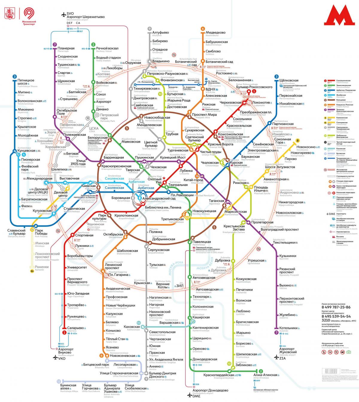 Moskova ulaşım haritası