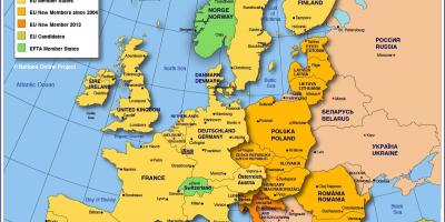 Avrupa haritasında Moskova