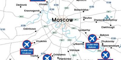 Moskova haritası havaalanları