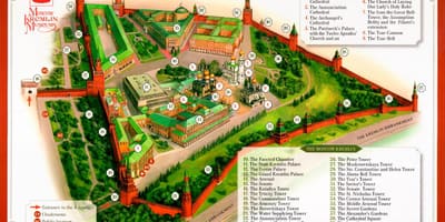 Kremlin, Moskova haritası