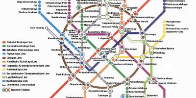 İngilizce Moskova metro haritası