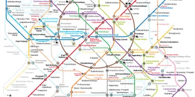Metro İstasyonu, Moskova haritası