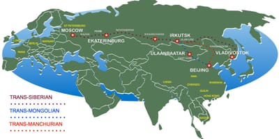 Pekin Moskova tren yol haritası