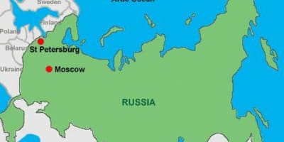 Moskova ve st Petersburg haritası