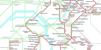 Moskva tramvay haritası